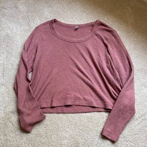 Blush Pink Scoop Neck Longsleeve